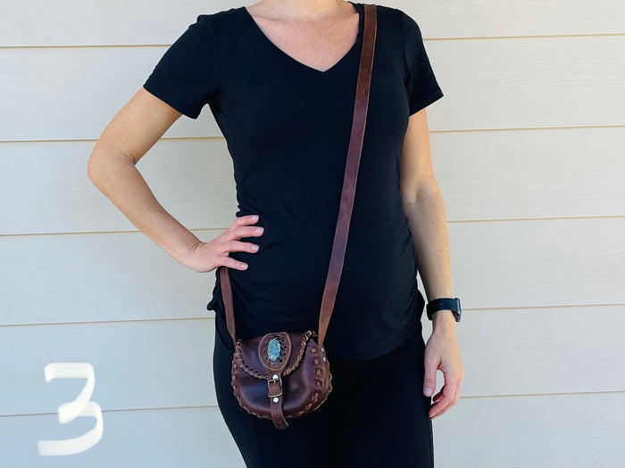 Leather - crossbody jade sm