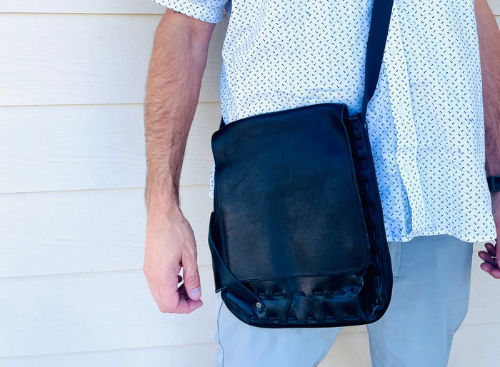 Leather - mens crossbody