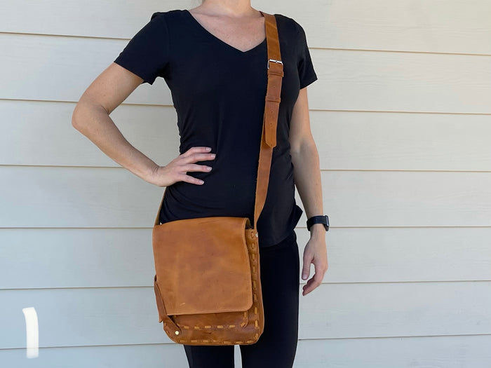 Leather - mens crossbody