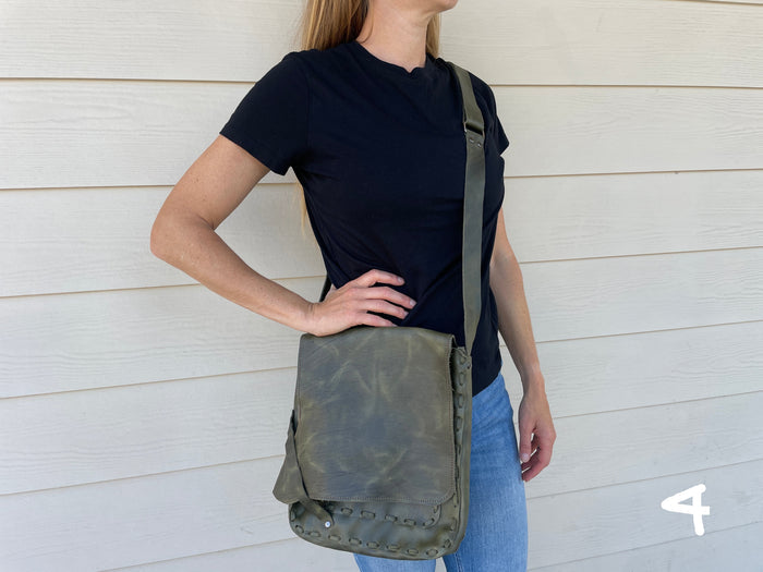 Leather - mens crossbody