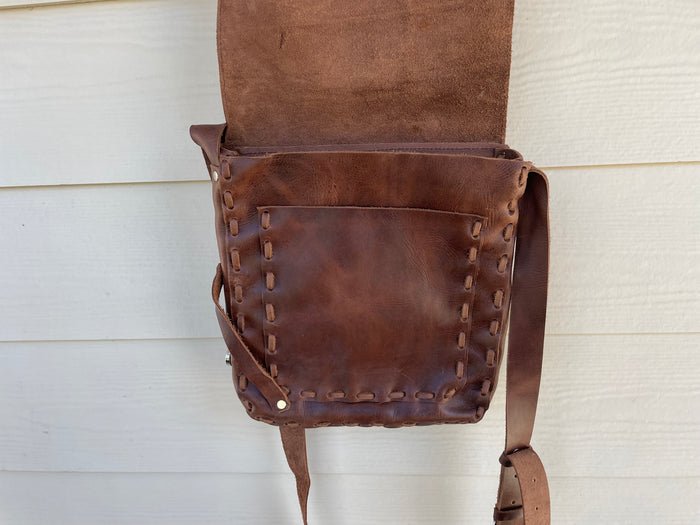 Leather - mens crossbody