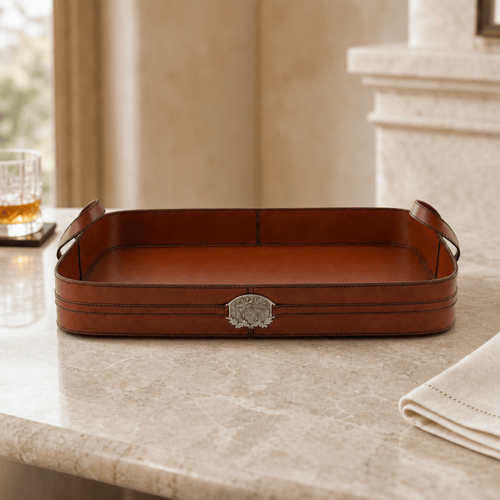 Leather Elk Serving Tray 2