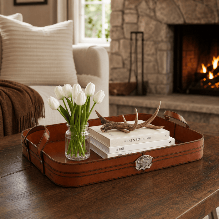 Leather Elk Serving Tray 7