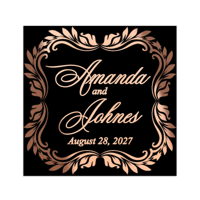 1.75" - 22 Labels / Rose Gold Foil