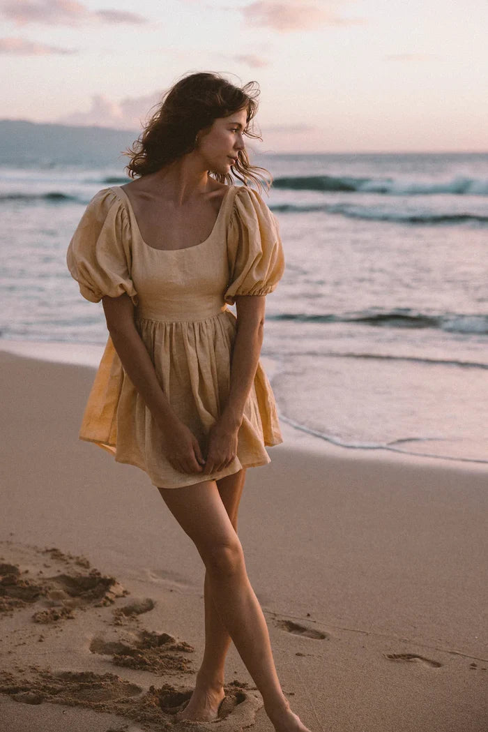 Magnolia Mini Dress in Honey