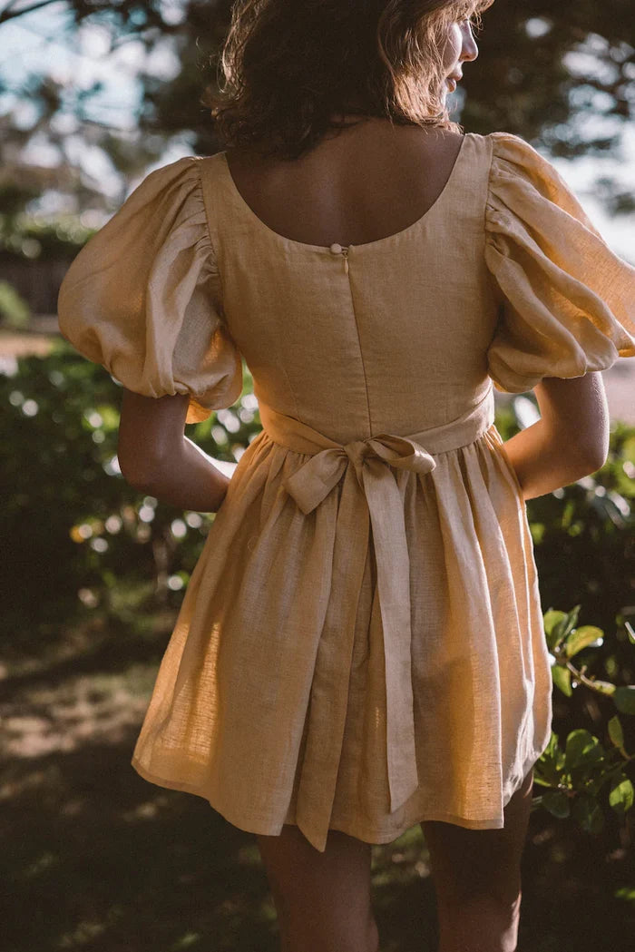 Magnolia Mini Dress in Honey