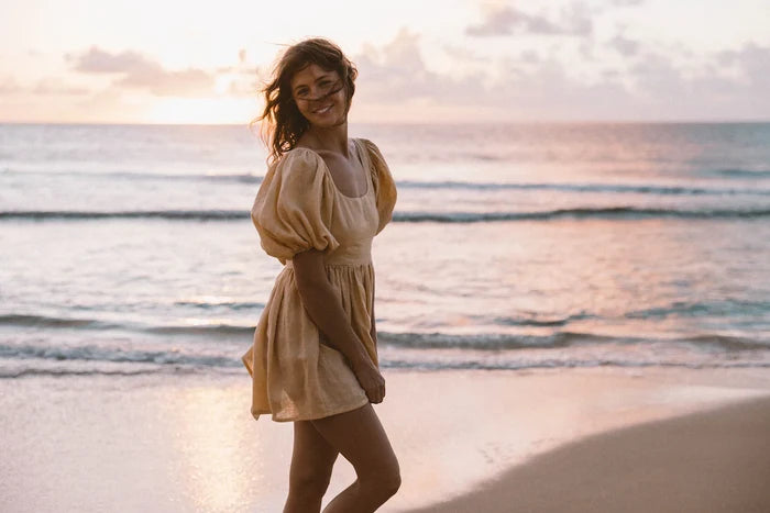 Magnolia Mini Dress in Honey