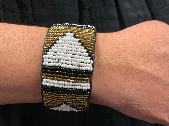 Masai Bracelet - cuff on vegan leather