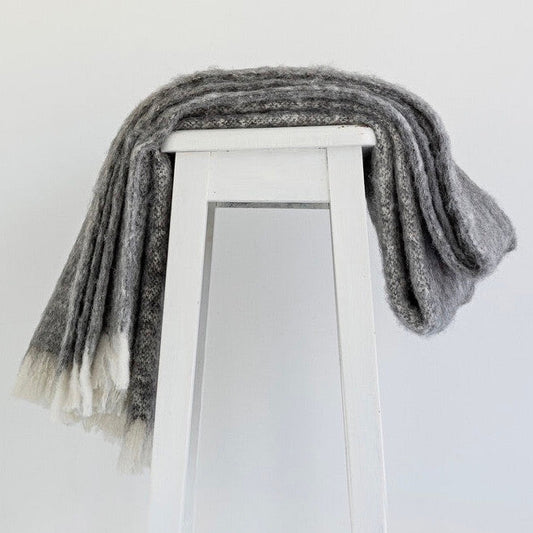 Blanket folded over chair
