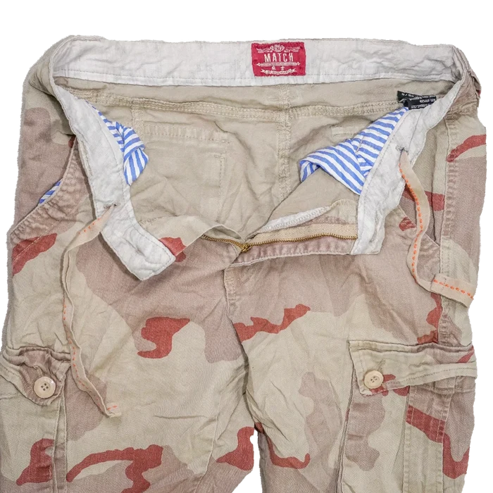 Match Desert Camouflage Cargo Trousers - Medium - Army & Outdoors - Cargo Trousers