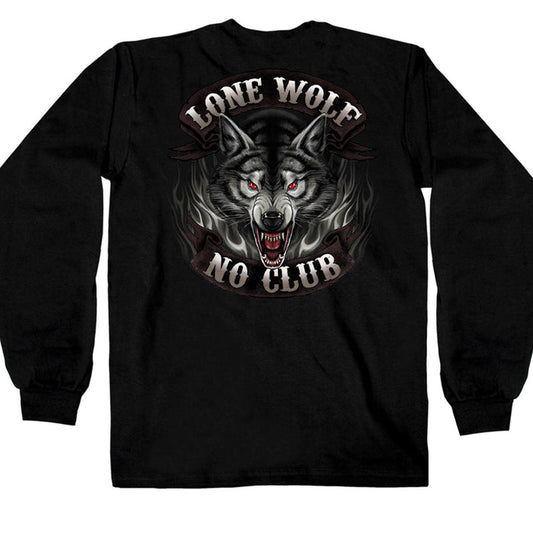 Men's Long Sleeve Shirt Lone Wolf: Features:-• 100% Heavyweight Cotton• Lone Wolf printed on Front &amp; Back side• Proudly P