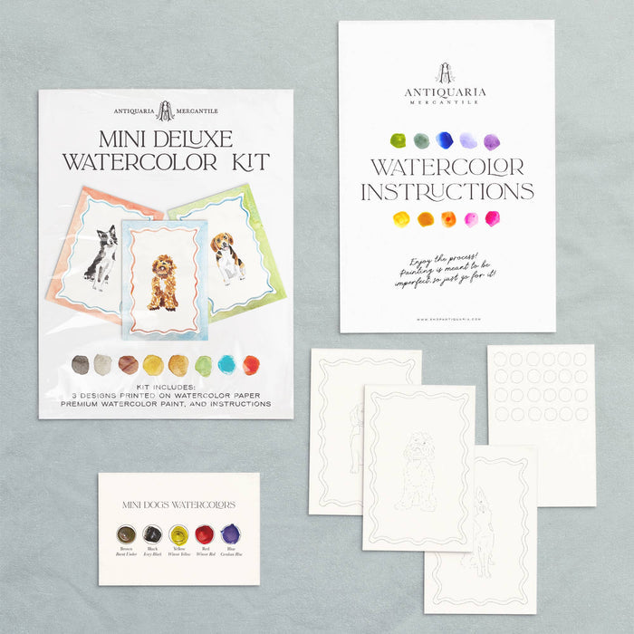 Mini Watercolor Painting Kit: Dogs
