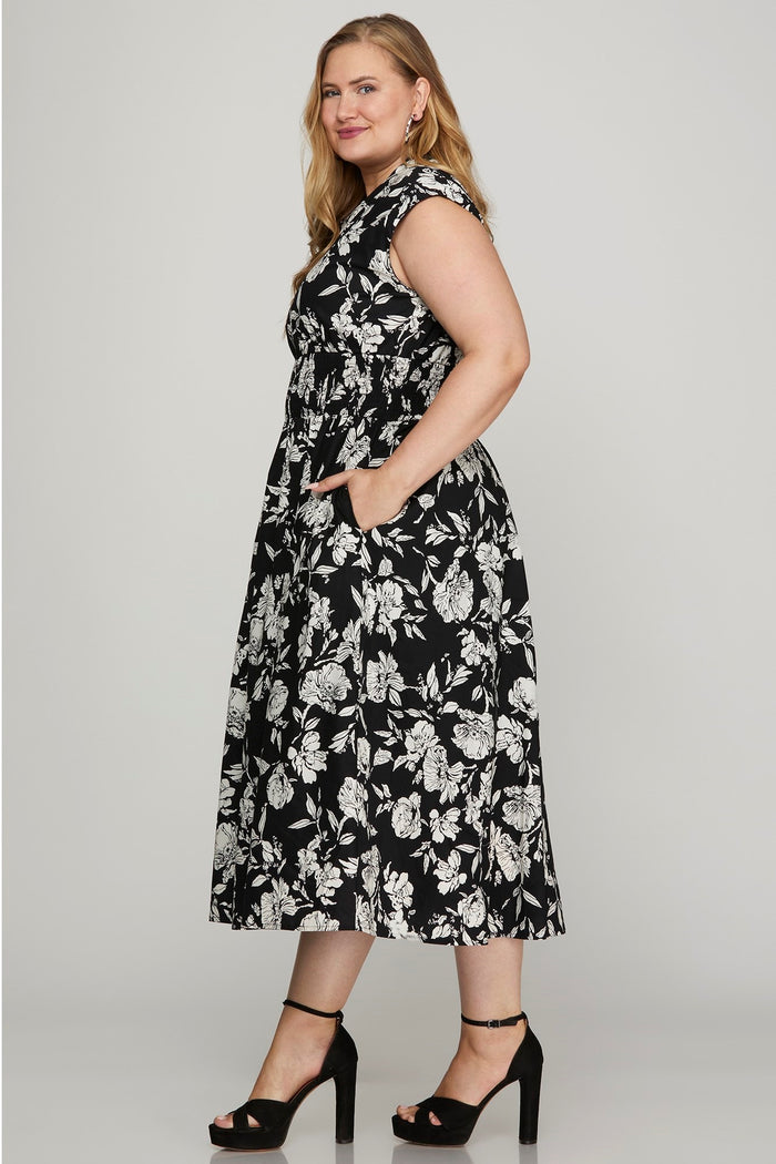Monochrome Dress - Plus