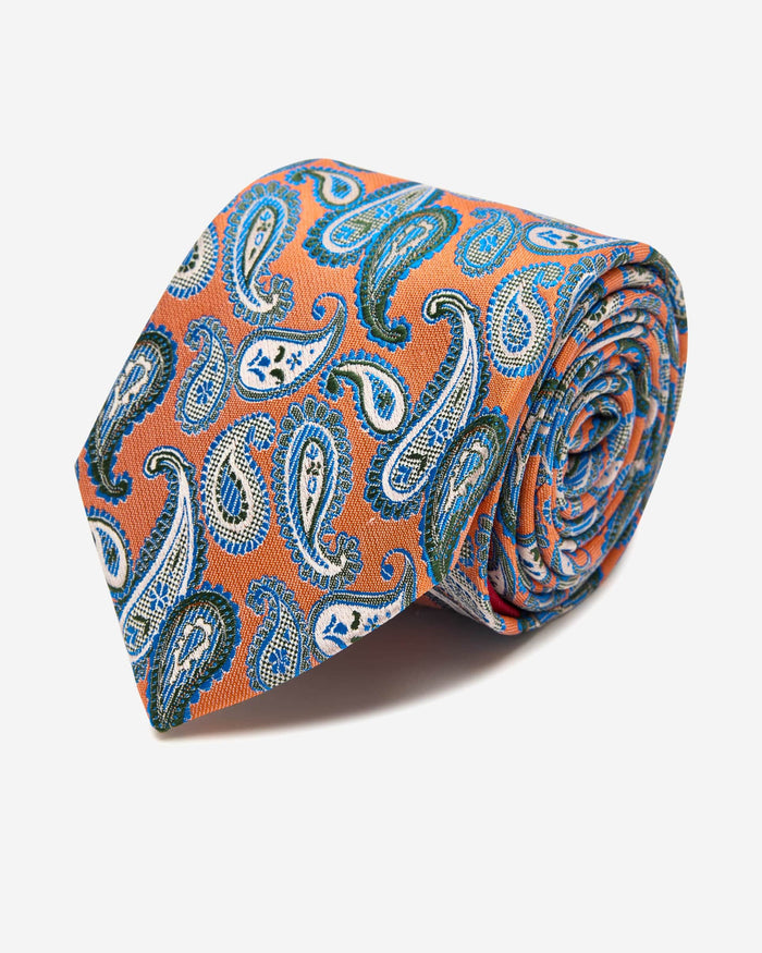 Naru Orange Silk Tie - Men's Ties at Menzclub