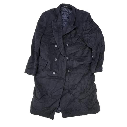 Navy Blue Wool Overcoat - Large - Army & Outdoors - Great Coats