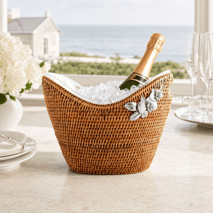 Orchids Hand Woven Wicker Rattan Champagne / Ice Tub 3