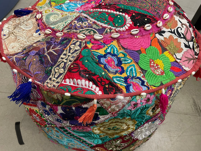 Ottoman Cover - Kutch Embroidered
