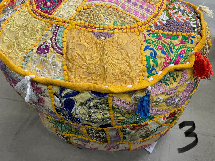 Ottoman Cover - Kutch Embroidered