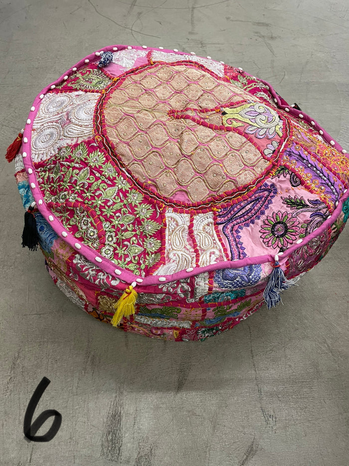 Ottoman Cover - Kutch Embroidered