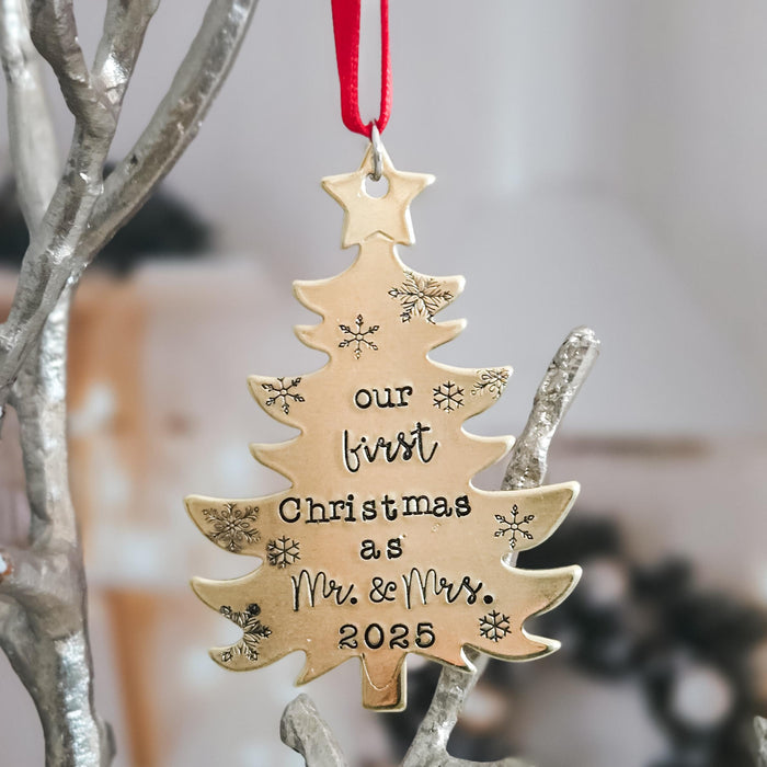 Our First Christmas Married Ornament Salt and Sparkle
