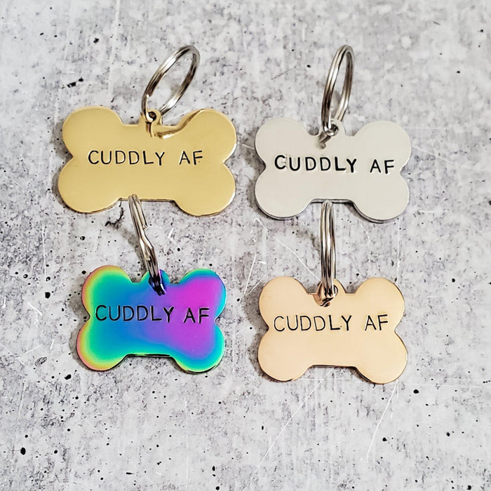 PAIN IN THE ASS Bone-Shaped Pet Tag Salt and Sparkle