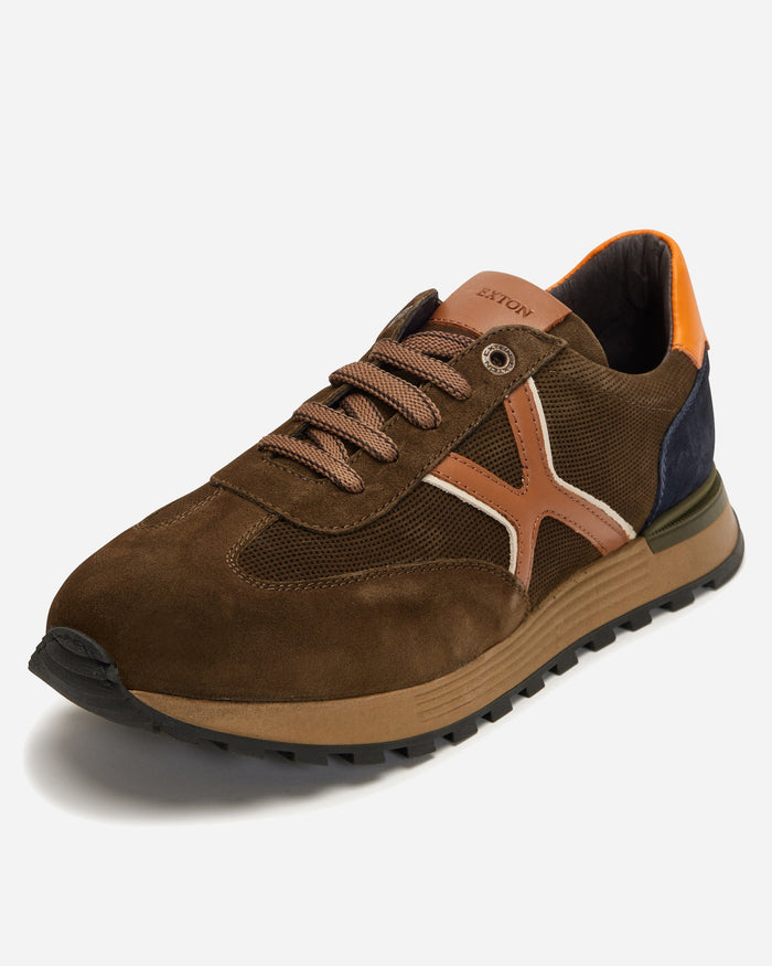 EXTON Pepe Brown Sneaker - Men's Shoes at Menzclub