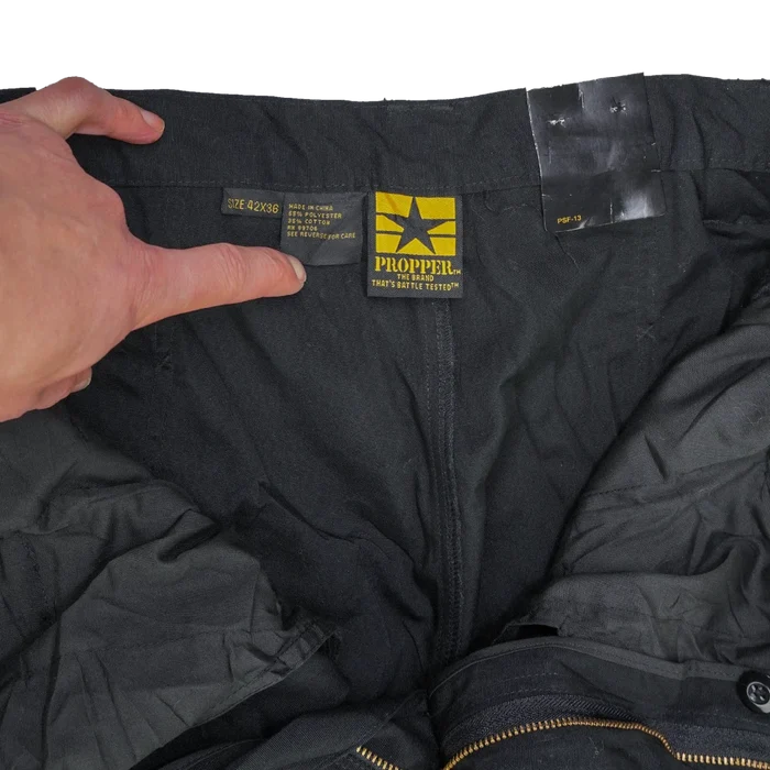 Propper Black Tactical Trousers with Belt - 42x36, XLarge - Army & Outdoors - Combat Trousers