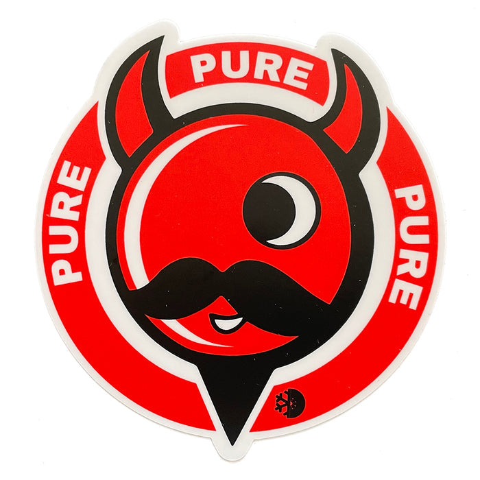 Pure World Industries Devil Man Sticker Pure Board Shop