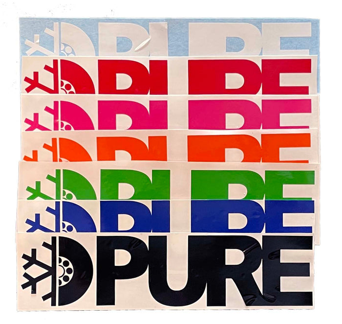 PURE FW Block Die Cut Sticker - Pure Boardshop