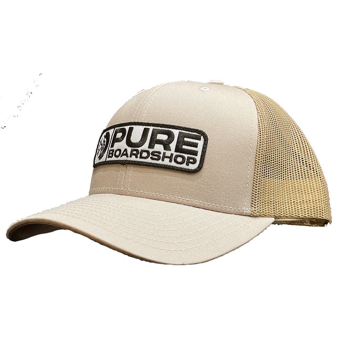 Pure Pill Patch Trucker Hat Khaki/Tan Pure Boardshop