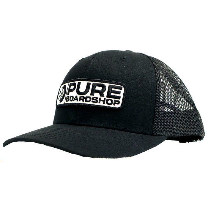 Pure Pill Patch Trucker Hat Black/Black Pure Boardshop