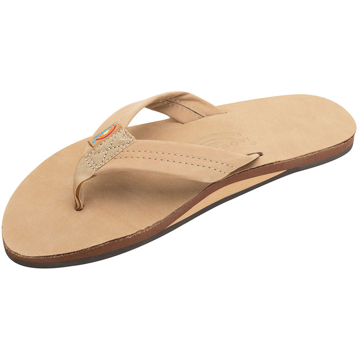 Rainbow Single Layer Premium Leather Women's Flip Flop sierra brown pure boardshop