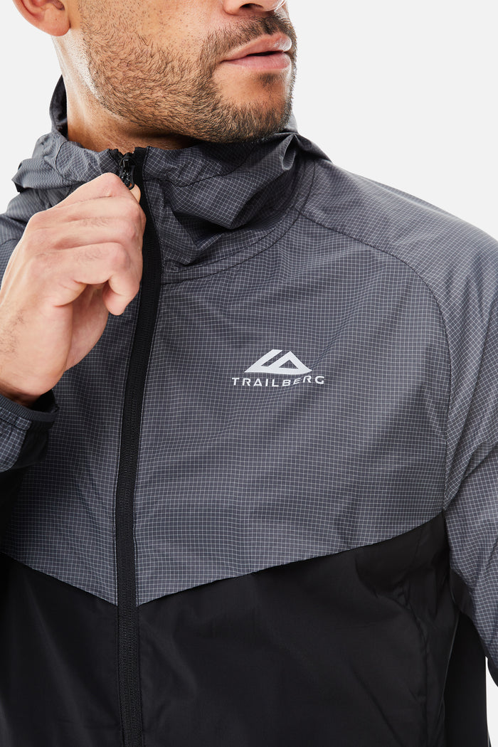 Rapid Grid 2.0 Windbreaker - Black/Volcano Grey