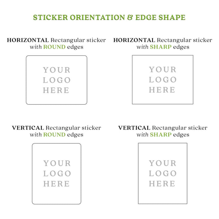 Rectangular Clear Custom Logo Sticker for Branding & Product Labeling - XOXOKristen