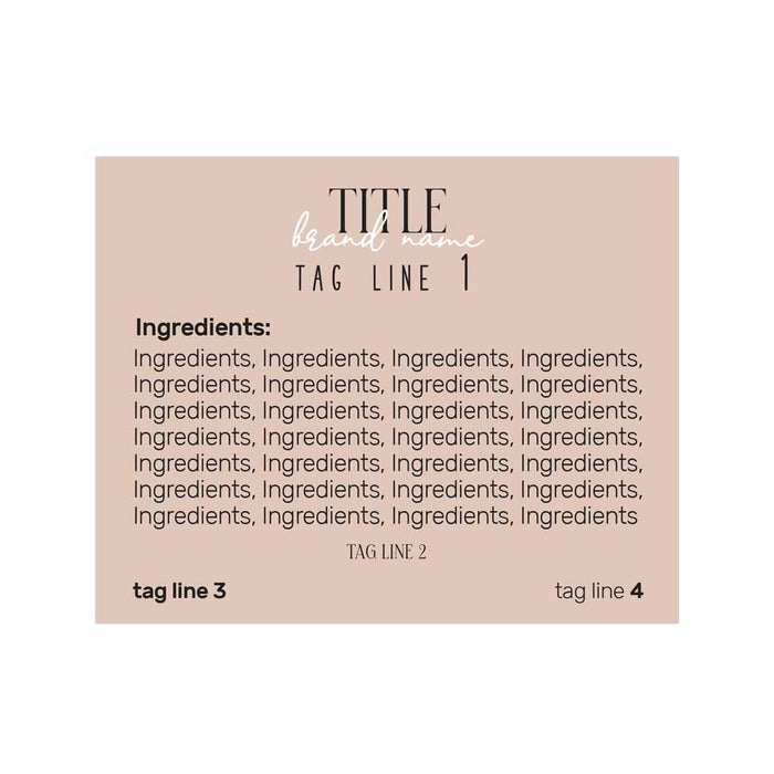Rectangular Ingredients Sticker for Product Labeling - XOXOKristen