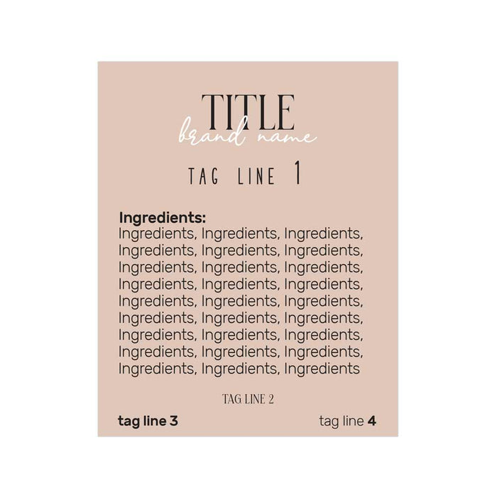 Rectangular Ingredients Sticker for Product Labeling - XOXOKristen