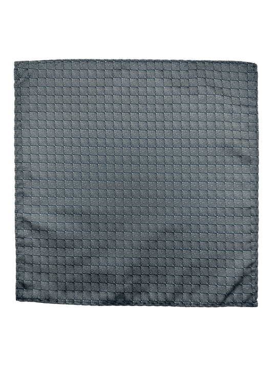 Rockefeller Navy Dot Grid Pocket Square