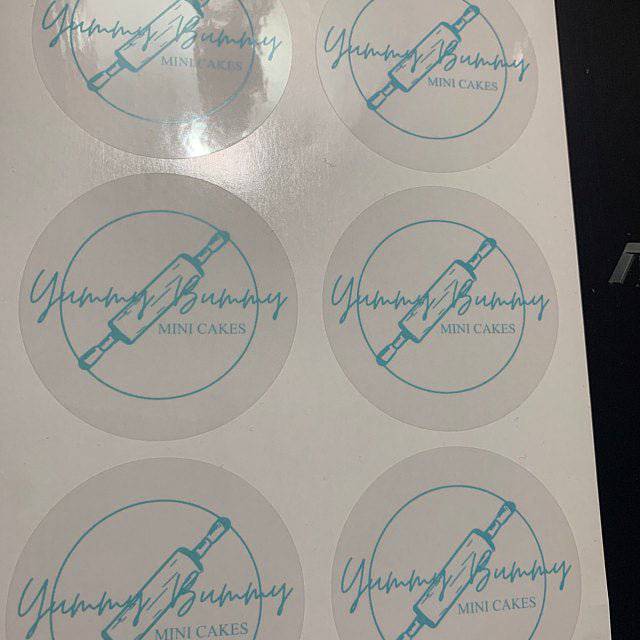 Round Clear Custom Logo Sticker for Branding & Product Labeling - XOXOKristen