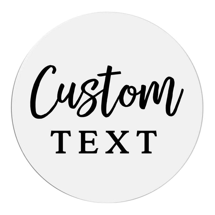Round Clear Foiled Label with Custom Text - XOXOKristen