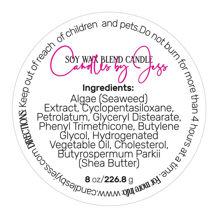 Round Cosmetic Ingredients Labeling Sticker - XOXOKristen