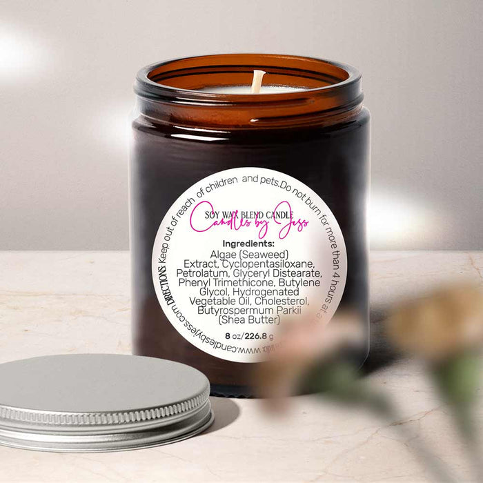 Round Cosmetic Ingredients Labeling Sticker - XOXOKristen