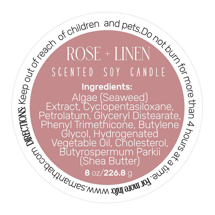 Round Ingredients & Directions Cosmetic Stickers - XOXOKristen