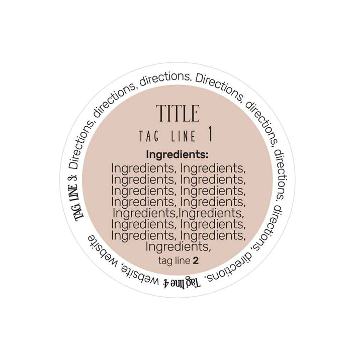 Round Ingredients & Directions Cosmetic Stickers - XOXOKristen