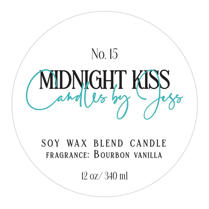Round White Candle Labeling Sticker - XOXOKristen
