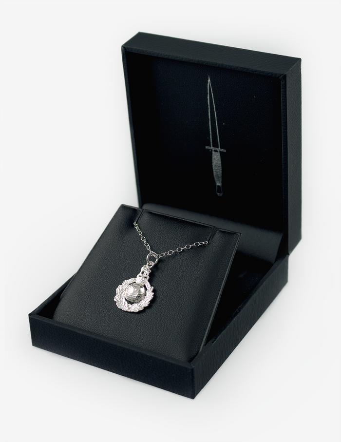Royal Marines Silver Corps Crest Pendant
