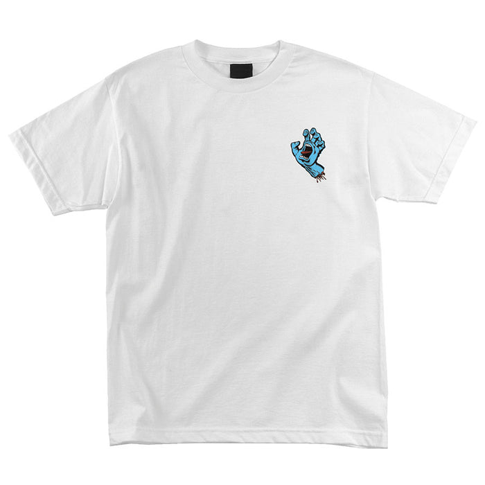 Santa Cruz Screaming Hand Regular Short Sleeve T Shirt White pure board shop