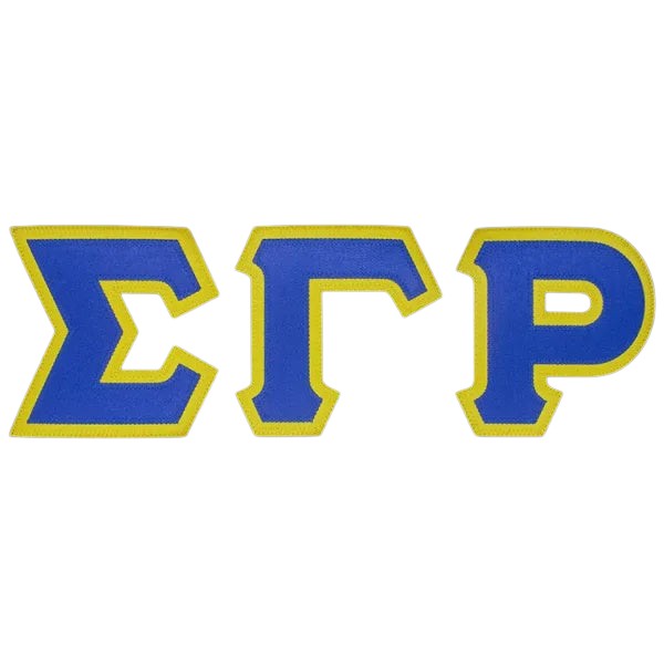 SGRho Satin Twill Letters