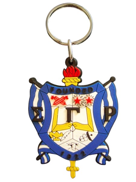 SGRho Shield PVC Keychain