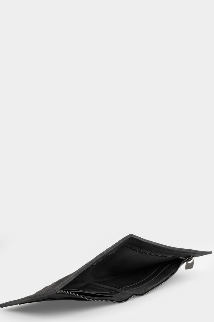 Daniele Basta | AW25 - Silver stapled leather wallet, ODINO GR