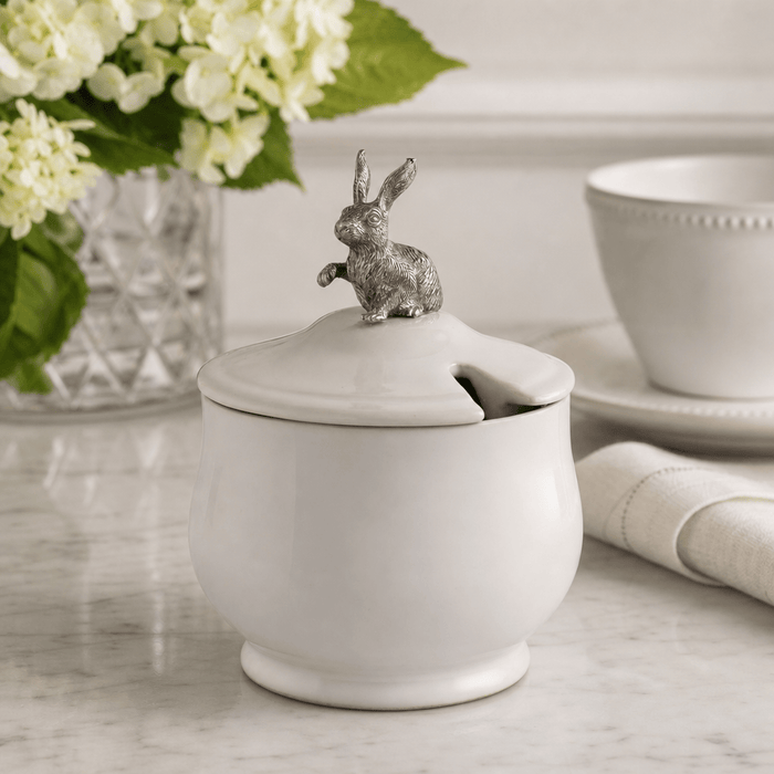 Sitting Bunny Sugar Bowl 1